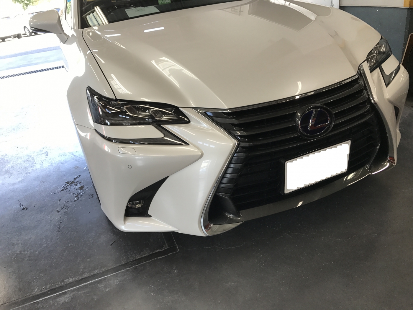 レクサスＧＳ３００　右ピラー　ヘコミ修理